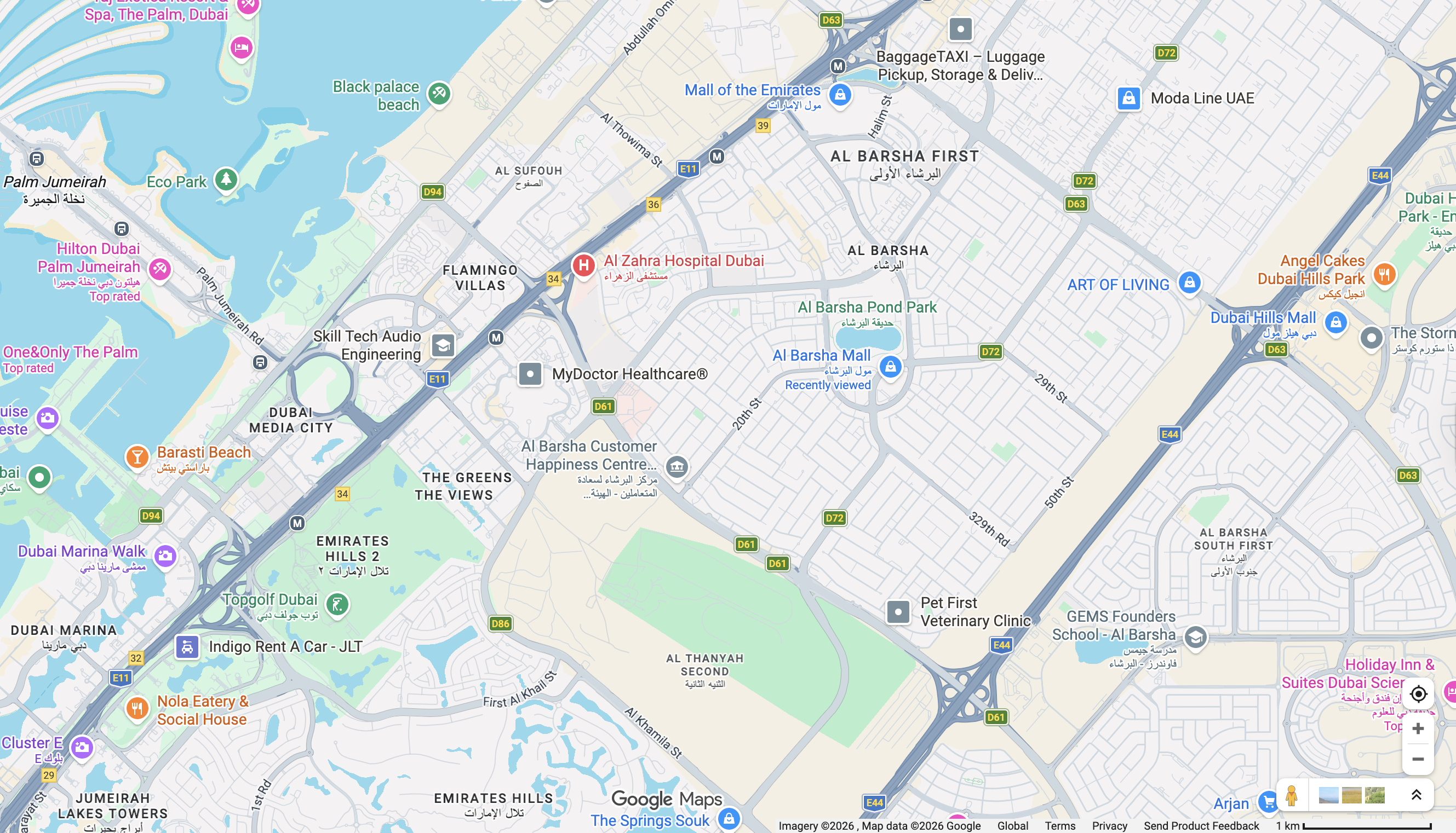 DKA studio location — Al Barsha, Dubai
